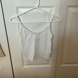 white daisy tank top